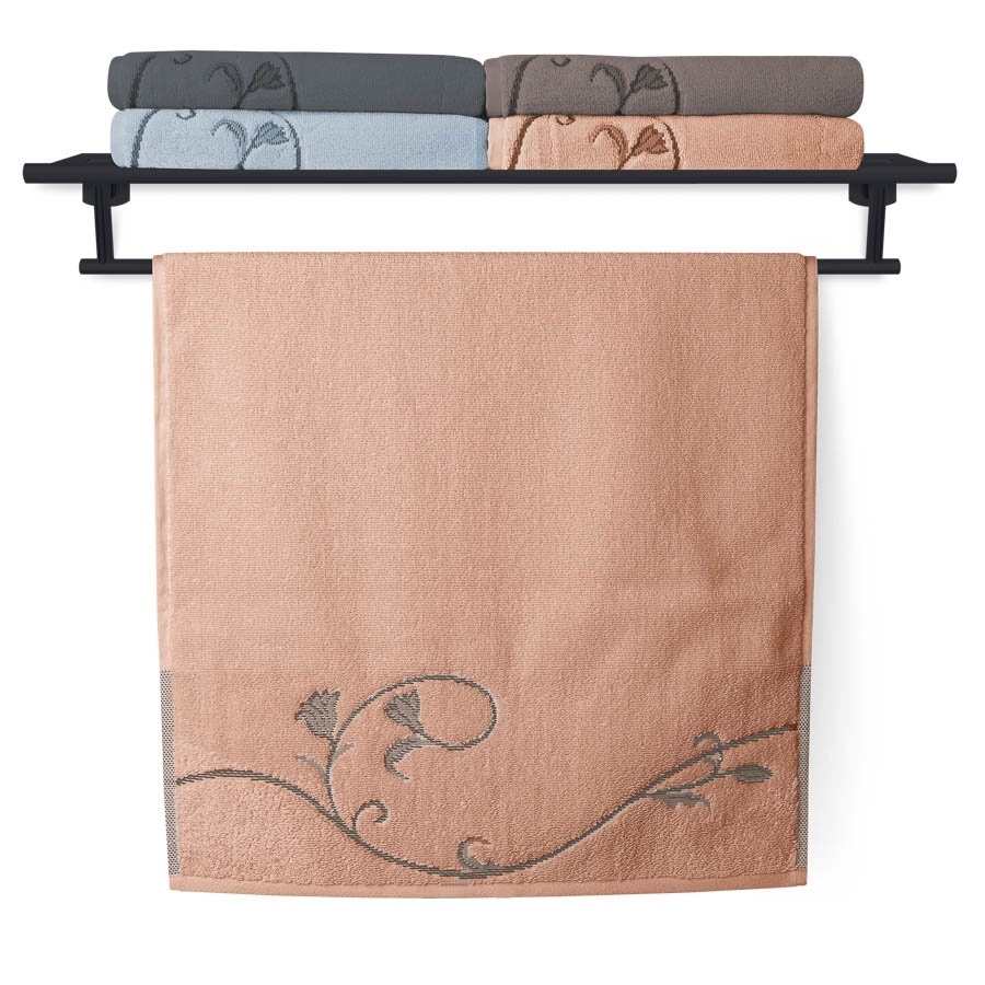 Osuška Terry Floral Dance 036 šedá 70x140 cm