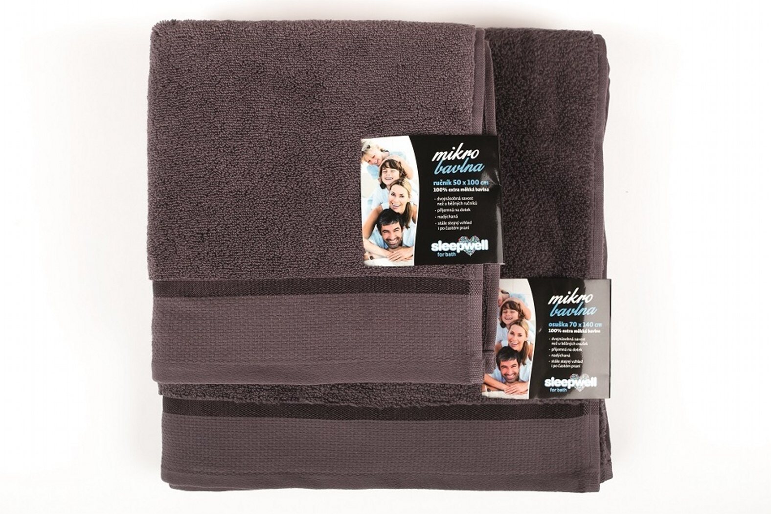 Osuška Star 70x140 cm antracitová