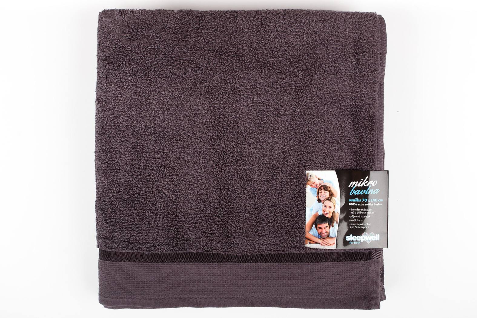 Osuška Star 70x140 cm antracitová