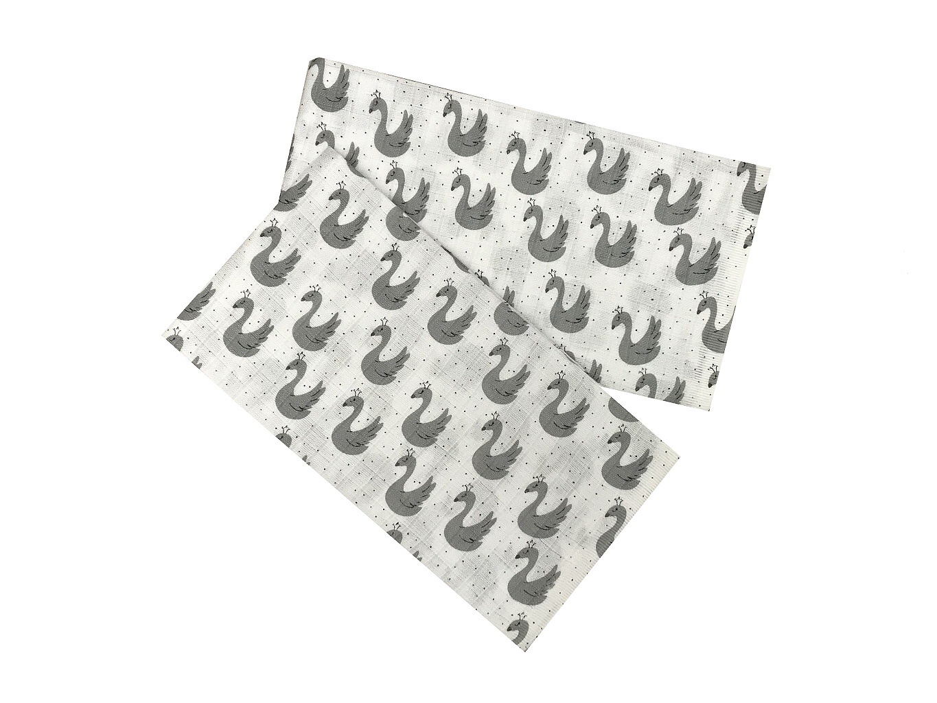 Látková plena 70x70 cm Šedé labutě (balení 5 ks)