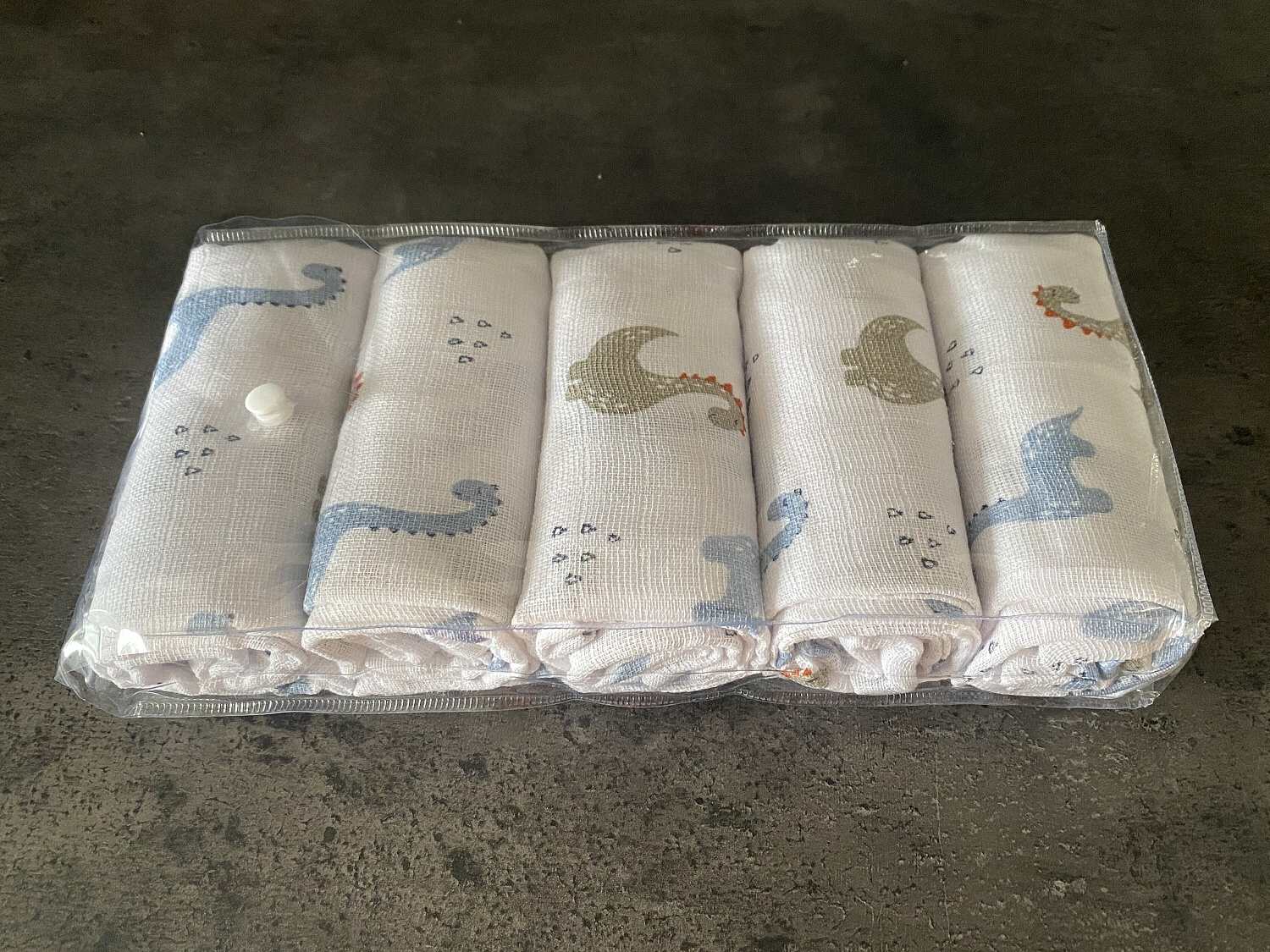 Látková plena 70x70 cm Šedé labutě (balení 5 ks)