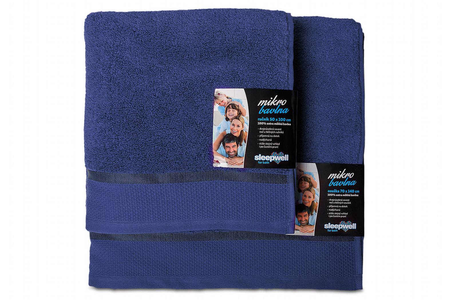 Ručník Star 50x100 cm námořnicky modrá ( Navy )