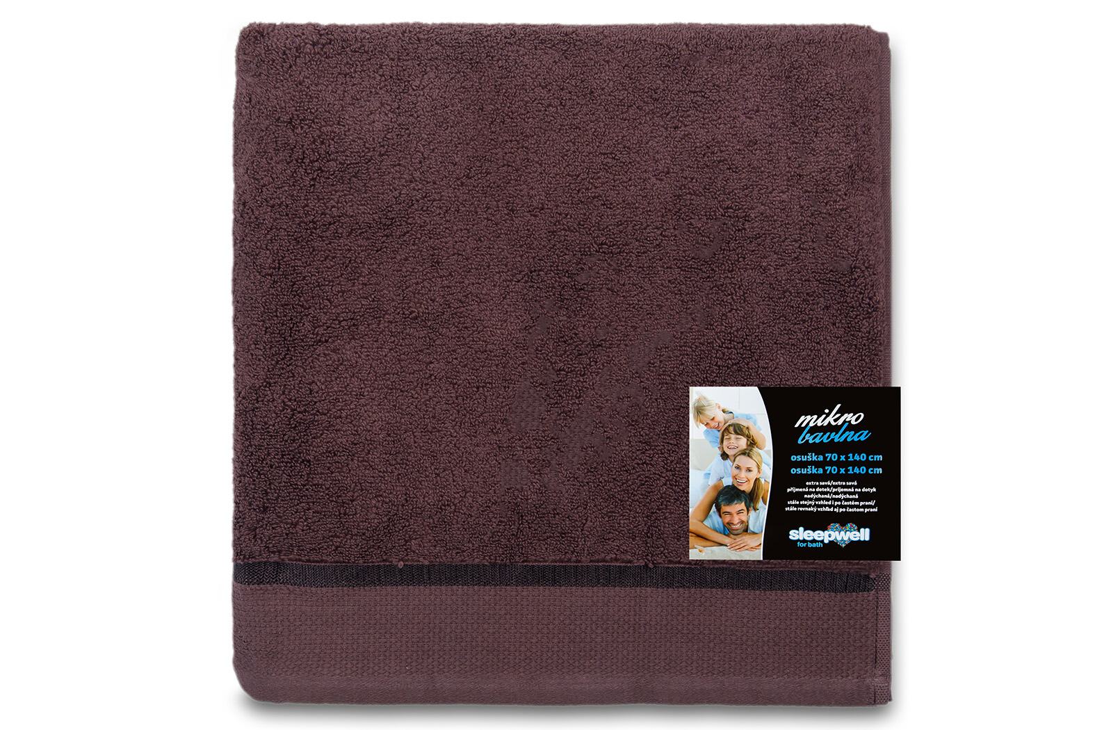 Ručník Star 50x100 cm tmavě hnědá