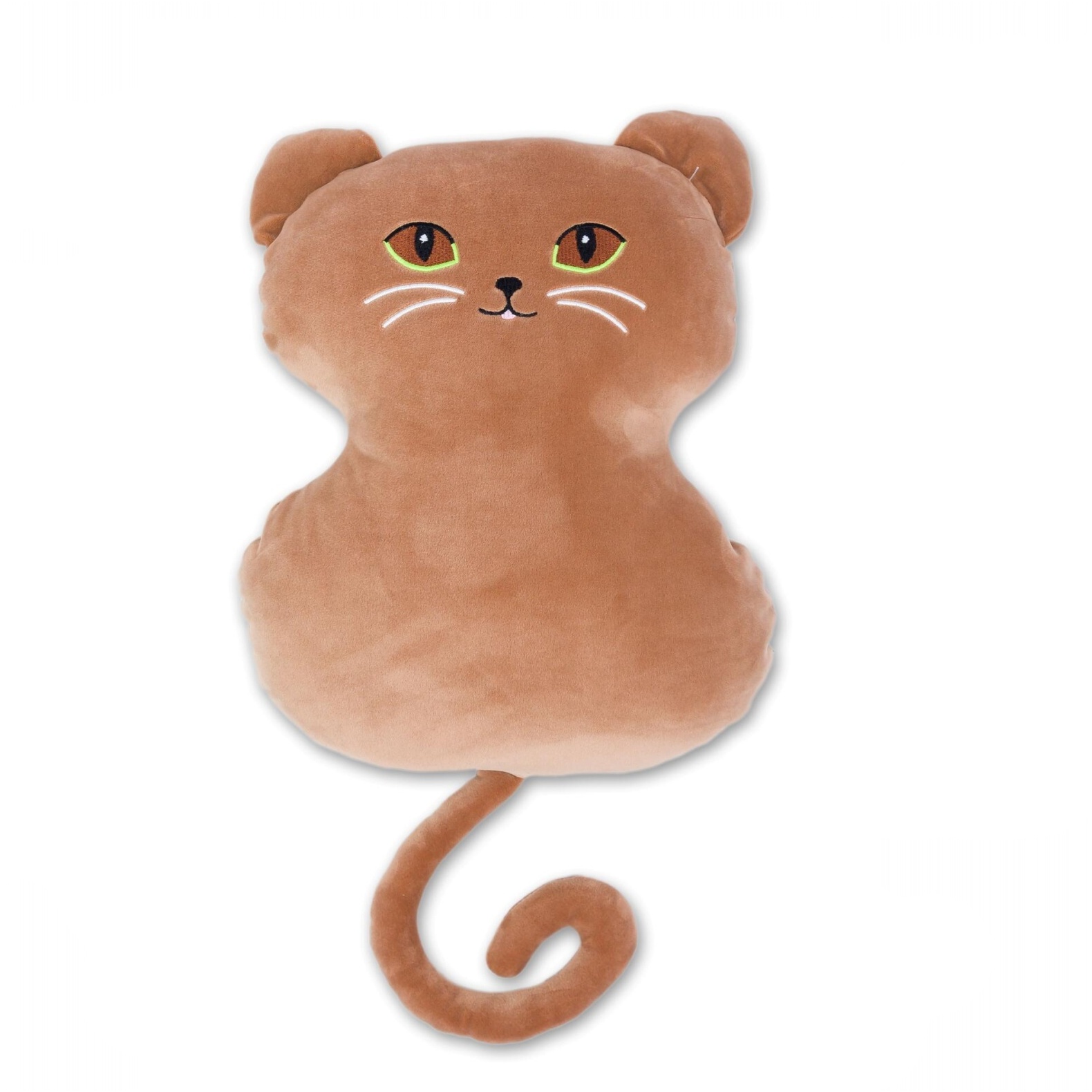 Polštářek mikrospandex Kočka hnědá 32 cm