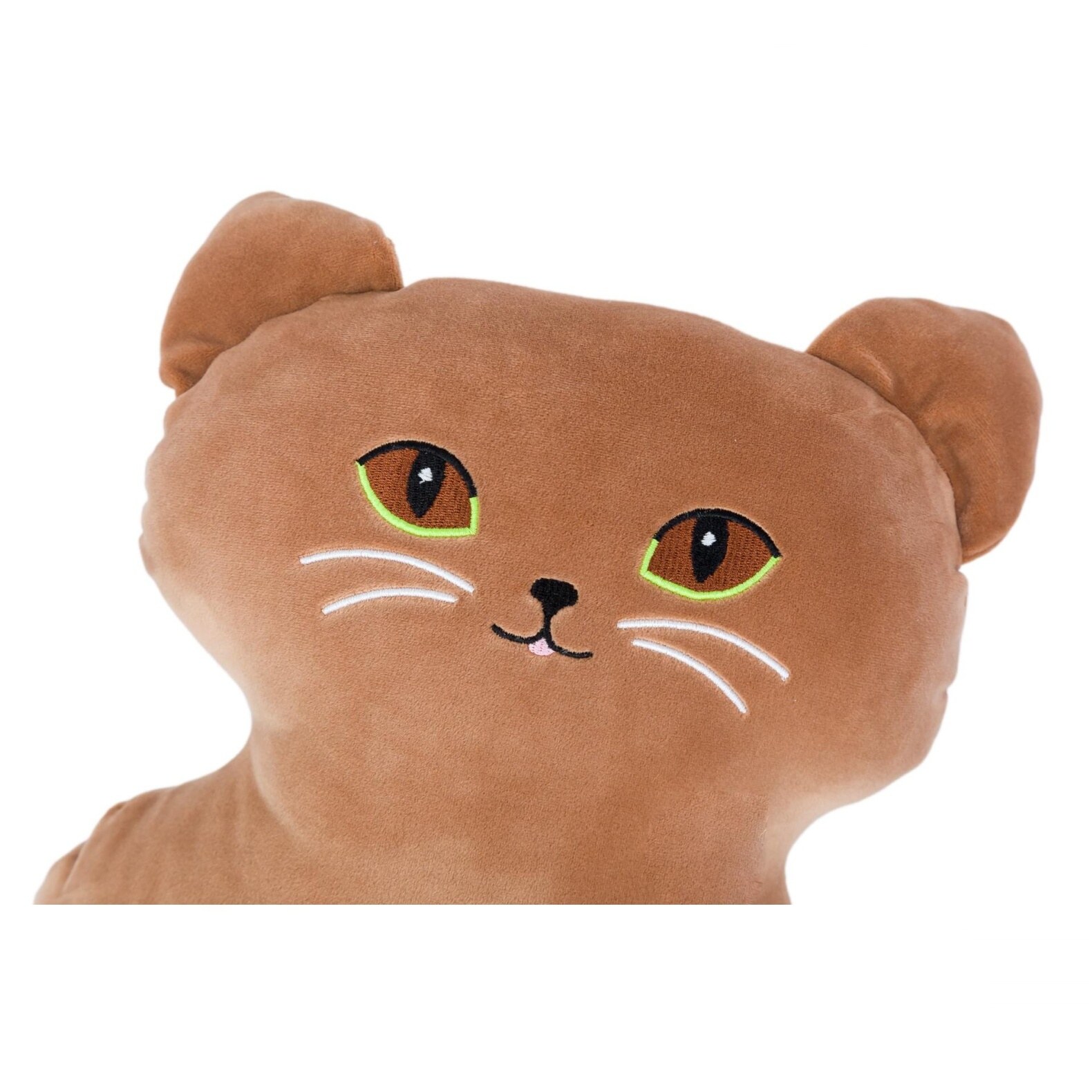 Polštářek mikrospandex Kočka hnědá 32 cm