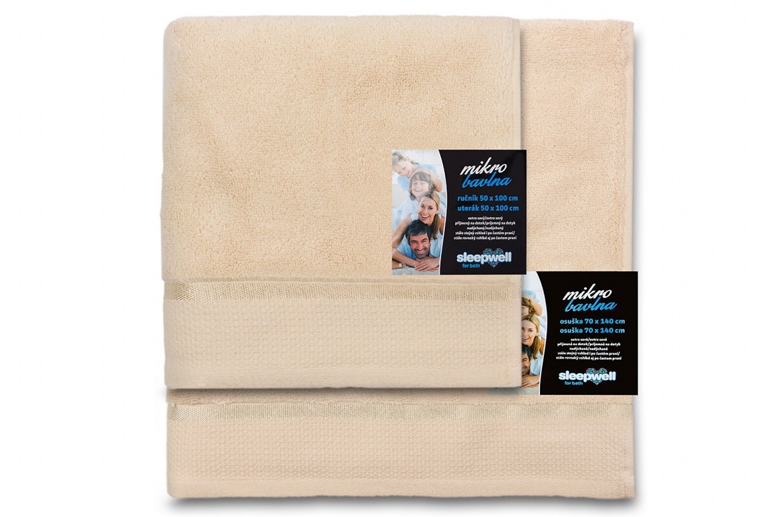 Ručník Star 50x100 cm béžová