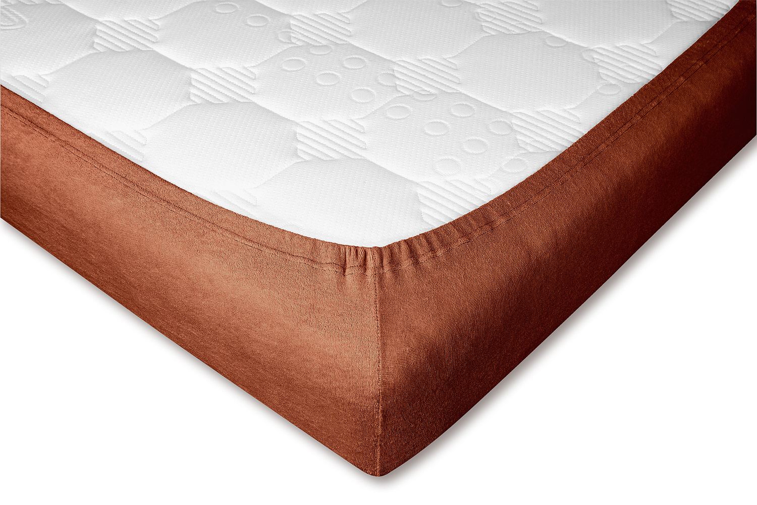 Froté prostěradlo cihlová 60x120x10 cm