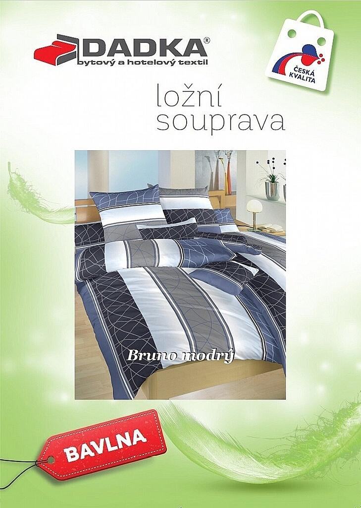 Povlečení bavlna Bruno modrý 140x240, 70x90 cm