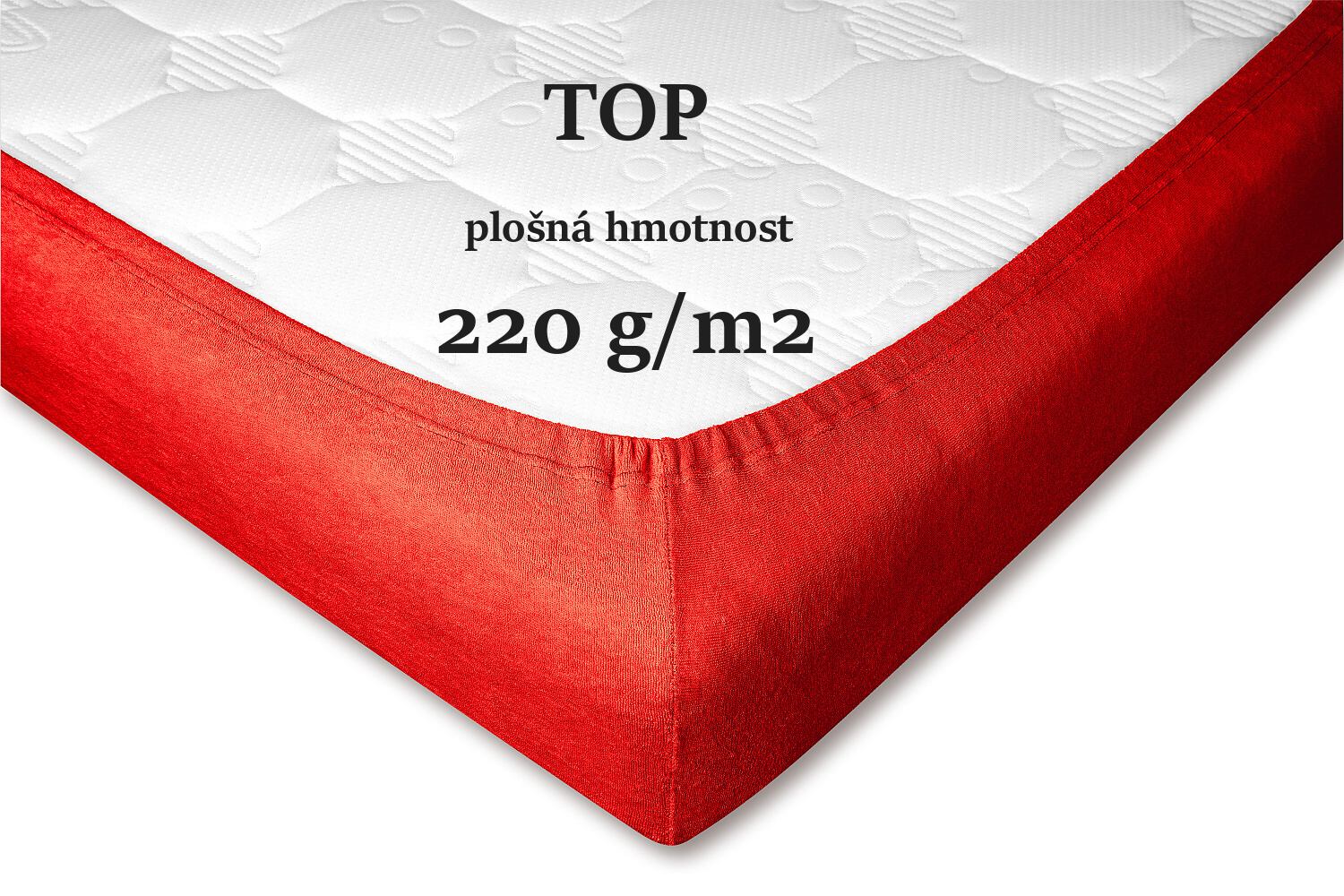 Froté prostěradlo červená 60x120x10 cm