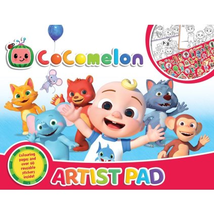 cocomelon velky pracovny zosit artist pad s nalepkami a omalovankami