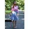 Lunicite padavá KOBALTOVÁ – exkluzívna tylová sukňa kobaltovo modrá (Farba fialová ,fialová, Veľkosť Dĺžka sukne - 60 cm, Obvod pása - XS - 61 cm)
