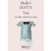 3028 6 dolly bodkovany top morsky modra hnede bodky