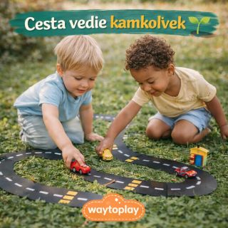 Jar volá von 🌱 A hra môže ísť s vami. Waytoplay cesty sa prispôsobia tráve, piesku aj chodníku. Stačí pár dielov a vznikne...