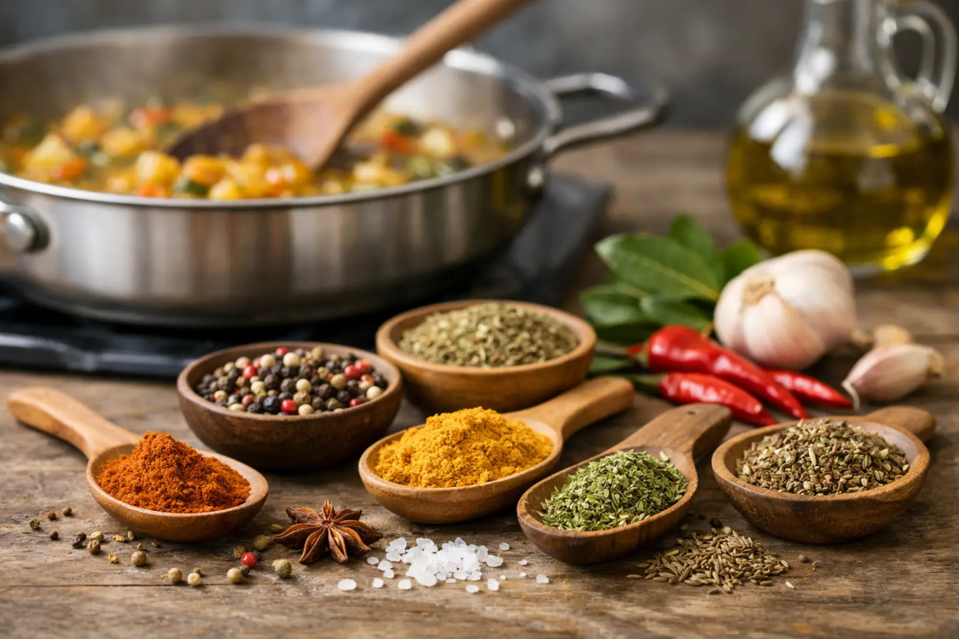 Koření bez glutamanu: jak vybírat a vařit