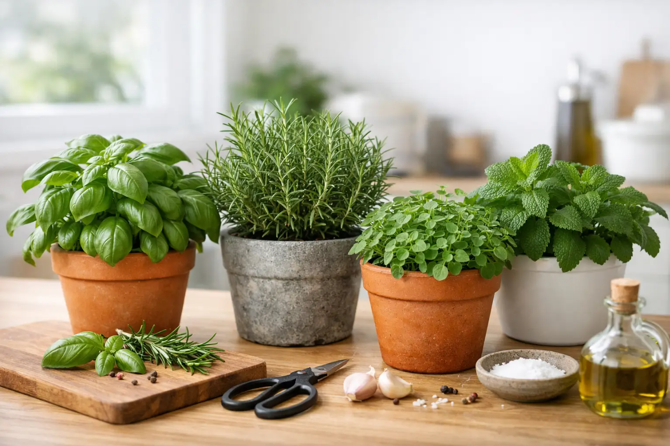 Bylinky v květináči: jak doma udržet chuť