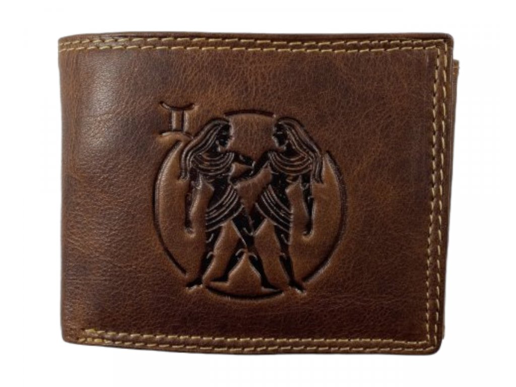 Kožená peněženka zvěrokruh - blíženci 01 BLIZENCI01