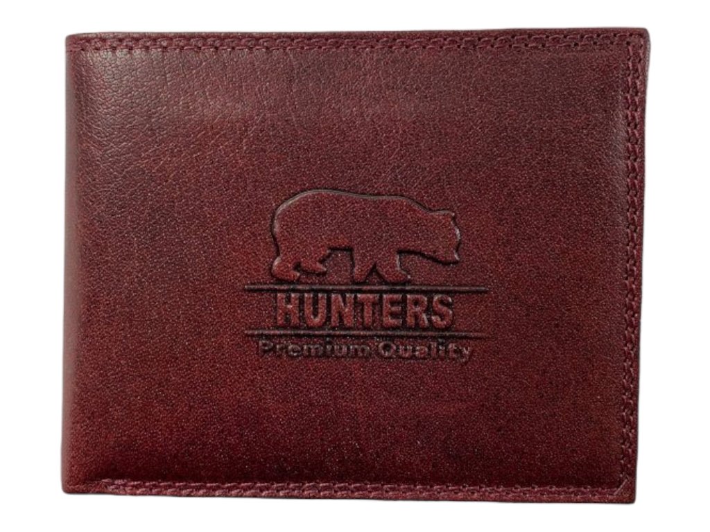 Hunters kožená peněženka - červená KHT333