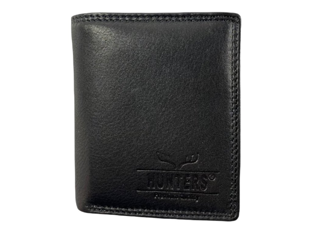 Luxusní kožená peněženka Hunters - černá 107SPG
