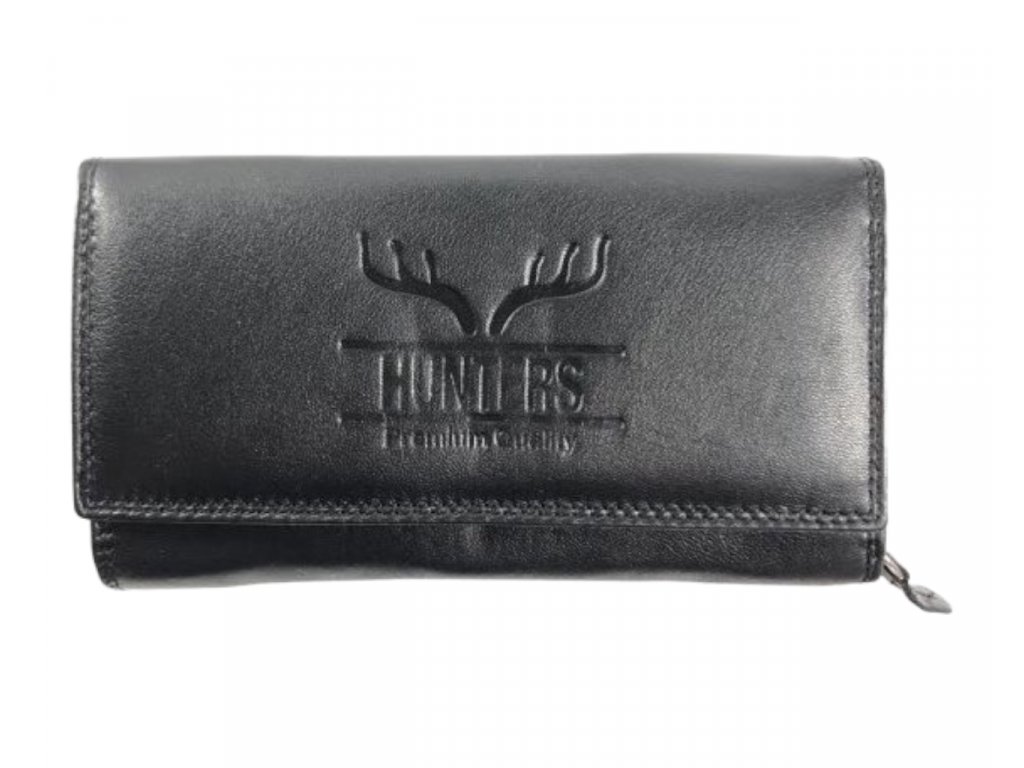 Dámská kožená peněženka Hunters - černá 948