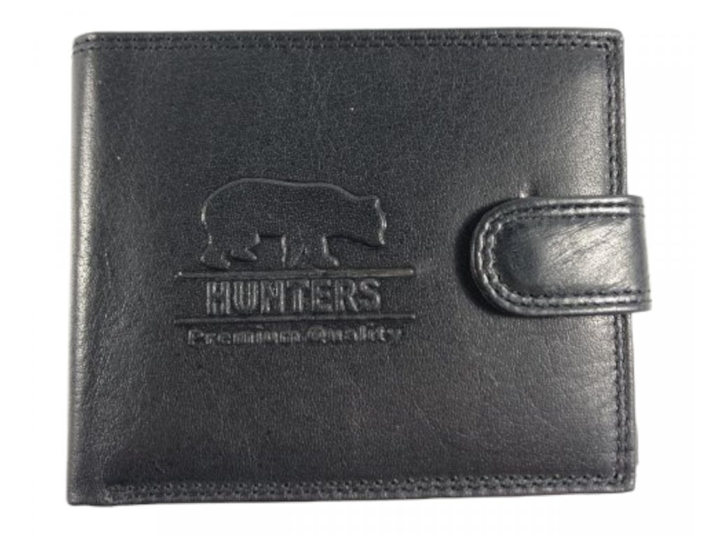 Celokožená peněženka Hunters - černá 978