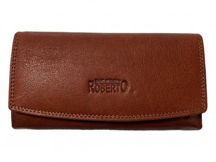 Dámská kožená peněženka Roberto - hnědá 2497
