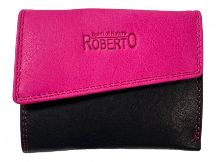 Dámská kožená peněženka Roberto - růžová 2498
