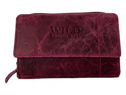 Dámská kožená peněženka Wild - vínová 7824