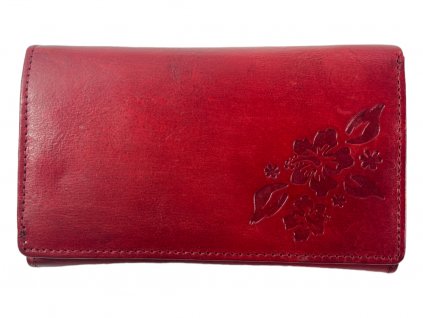 Dámská kožená peněženka - červená 3125