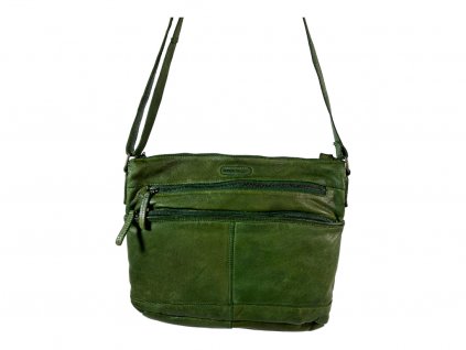 Dámská kožená kabelka Green Valley - zelená 20415