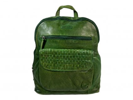 Dámský kožený batoh Green Valley - zelený 10429
