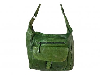 Dámská kožená kabelka Green Valley - zelená 20430