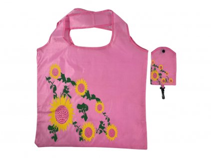 Nákupní taška slunečnice - růžová