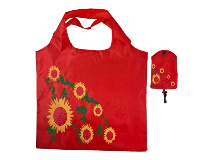 Nákupní taška slunečnice - červená