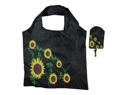 Nákupní taška slunečnice - černá