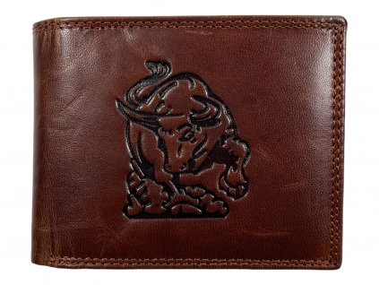 Kožená peněženka s motivem - býk 1022
