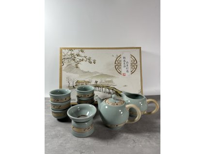 Čínský čajový set - světle modrá 8884