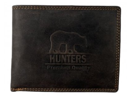Kožená peněženka Hunters tmavě hnědá 3242