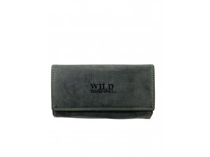 Luxusní dámská kožená peněženka - černá (Barva Modrá)