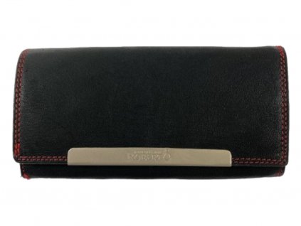 Luxusní dámská kožená peněženka - černá 3659