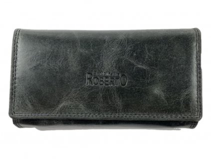 Luxusní dámská celokožená peněženka - černá 3686