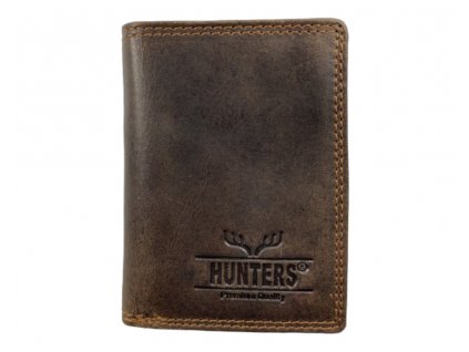 Malá kožená peněženka Hunters premium - hnědá 3794