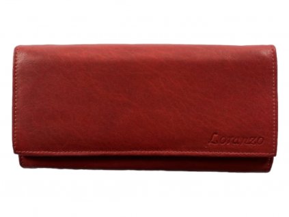 Dámská kožená peněženka - červená 442A