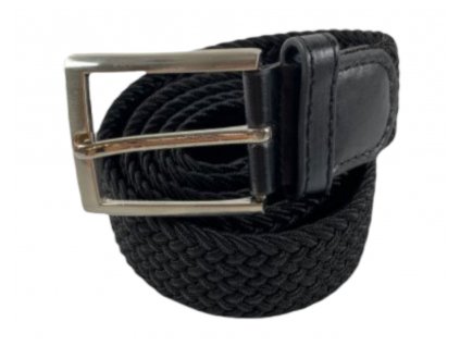 Pletený elastický pásek - černá 5611