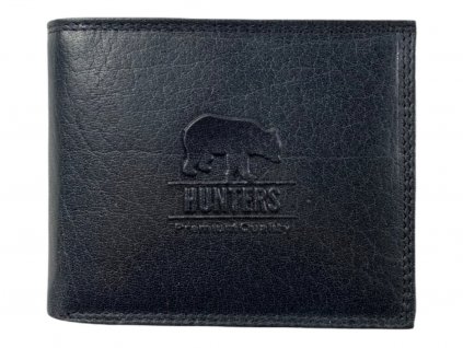 Hunters kožená peněženka - černá KHT305