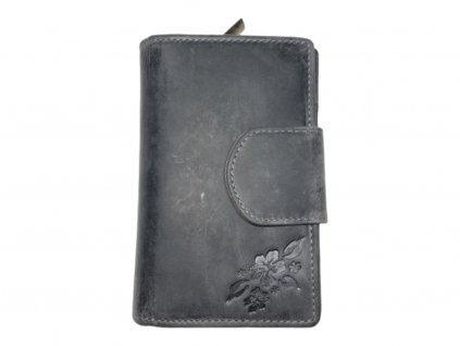 Dámská kožená peněženka - černá 528