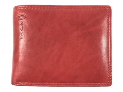 Kvalitní kožená peněženka Pedro - červená 579
