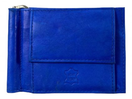 Kožená dolarovka peněženka - modrá 750
