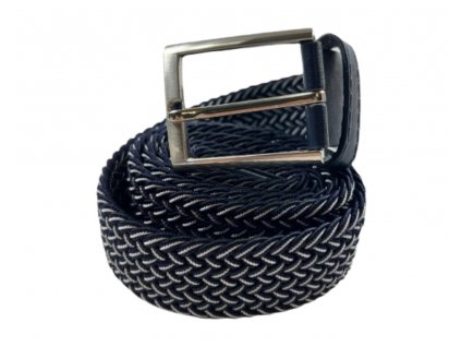 Pletený elastický pásek - modrobílá 5620