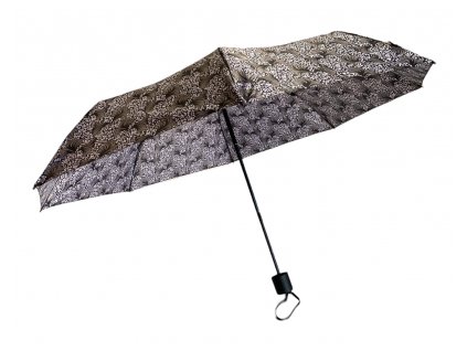Skládací deštník s motivem - šedá 1115