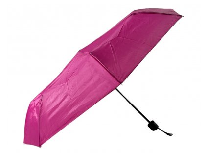 Jednobarevný skládací deštník - růžová 1122